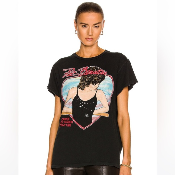 Madeworn Pat Benatar Crimes of Passion Cropped Tee - Picture 1 of 16